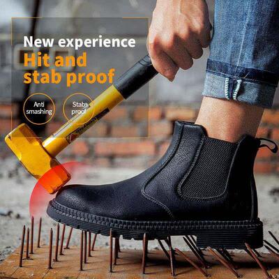 Waterproof Safety Work Shoes For Men Chelsea Steel Toe Shoes