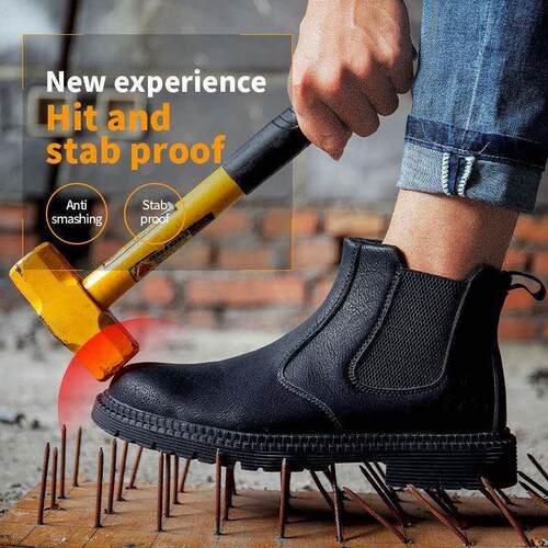 Waterproof Safety Work Shoes For Men Chelsea Steel Toe Shoes