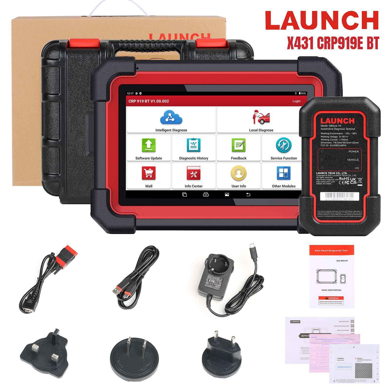 LAUNCHX431CRP919EBT元征汽车故障诊断解码仪海外配置全球版