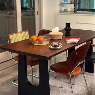 实木饭餐桌桃木客厅大公长书桌工作台桌子胡书桌吃一体会见描述议