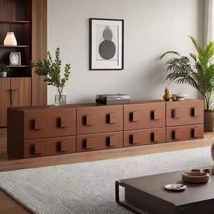 中古风复古卡门柜电视柜客厅组合斗柜现代简约储物柜床头柜多功能