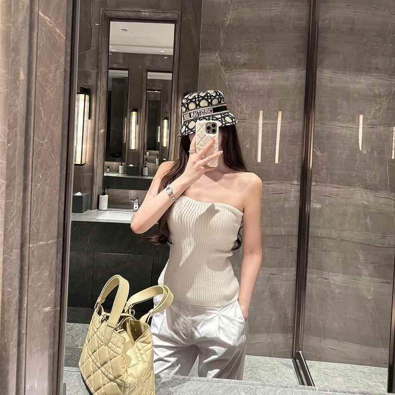 M900抹胸背心女夏季外穿上衣无袖2025新款美背白色针织露背高级感图片