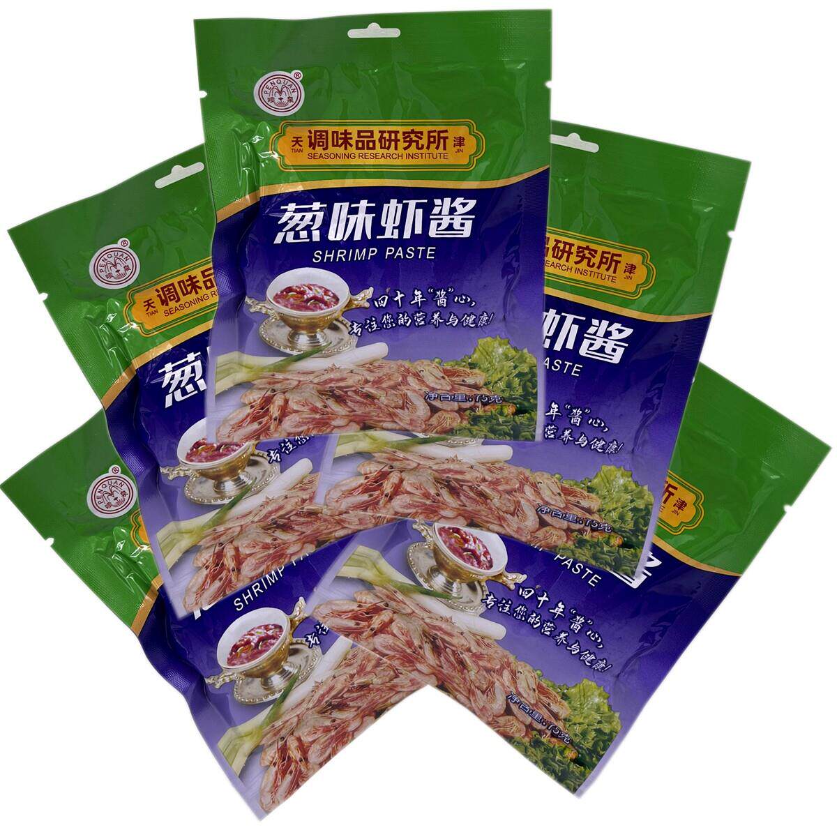 天津特产喷泉牌葱味虾酱75克熟虾酱海鲜酱天津味道佐餐食品下饭菜