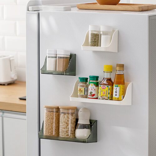 Magnetic Refrigerator Organizer Wall-Mounted Drill-Free Dual