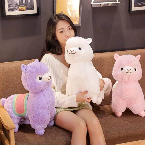 Lovely Fluffy Alpaca Plush Toy Soft Stuffed Cute Sheep Llama