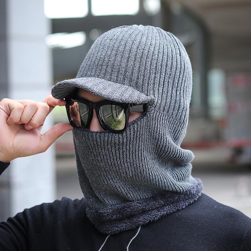 护耳帽子绒毛围脖一体加厚帽子