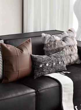 样板房抱AIH枕奢约轻现代软装沙抱发简客厅靠垫方枕样板间酒店枕