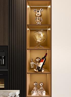 轻奢风酒柜装饰品摆件家居红酒架高档陶瓷创意客厅电视柜桌面摆设