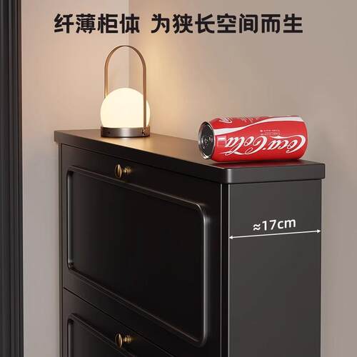 超鞋家用门口实木入户中古薄斗翻玄关收纳柜一体靠墙新柜2025BA18