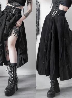 Embracing hip Skirt Style Two Wearing Big Swing Half Skirt