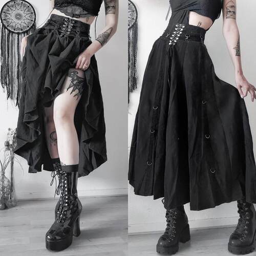 Embracing hip Skirt Style Two Wearing Big Swing Half Skirt