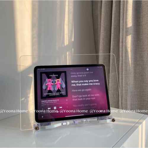Yoona Home ins韩国同款透明压克力阅读架学生读书架ipad平板支架