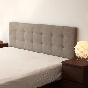 定制斯堪 纳维亚床头板软包没有床上榻榻米垫实木床大靠垫织物可