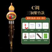 正品 葫芦丝乐器c调小学生专用儿防童初学者紫摔B降调7孔专业演奏