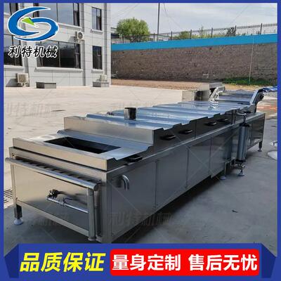 利特芸豆豇豆漂烫杀青机 豆角连续烫煮机 自动脱水蔬菜加工设备