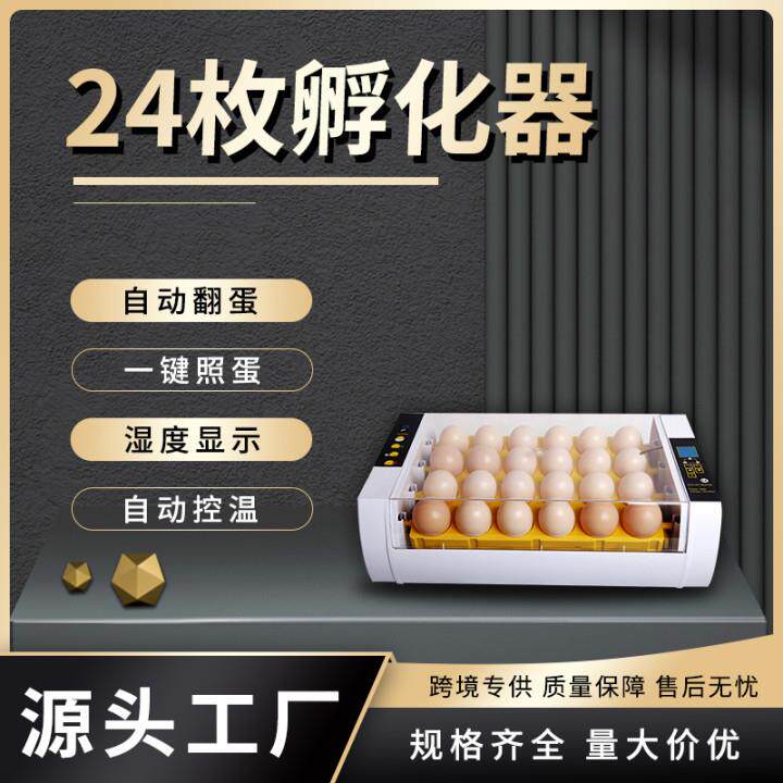 小型家用24枚小鸡孵化器 家禽芦丁鸡蛋孵蛋器孵化设备孵化机