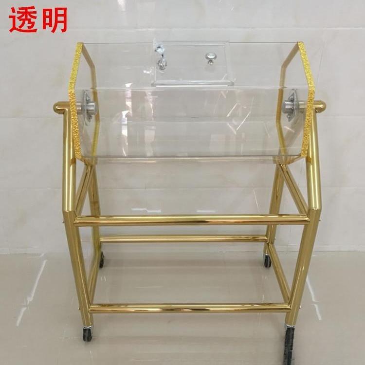 亚克力透明茶黑红摇奖箱手摇箱滚筒箱节目活动开奖箱