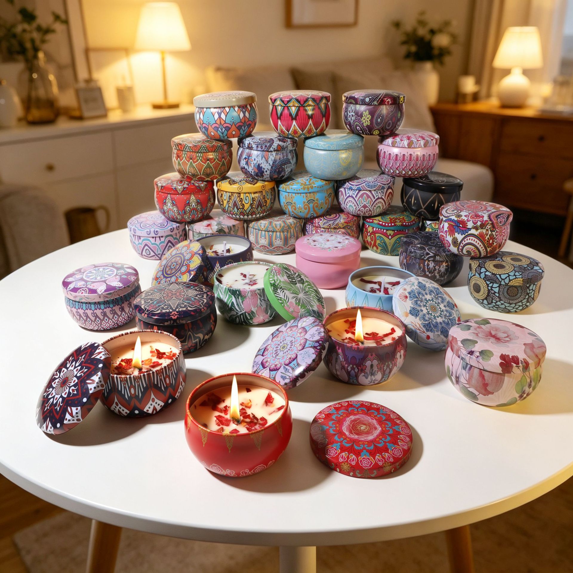 大豆蜡干花香薰蜡烛?结婚伴手礼