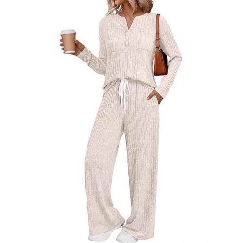 Sweater Womens Women Casual 2-Piece Minimalist Loungewear
