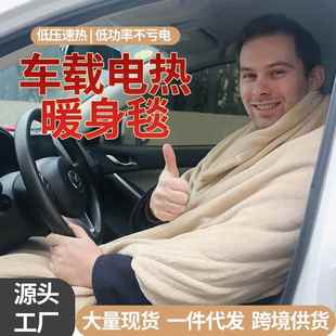 低压电热毯单人盖腿披肩电褥子110V12V货车载24V宿舍便携车载