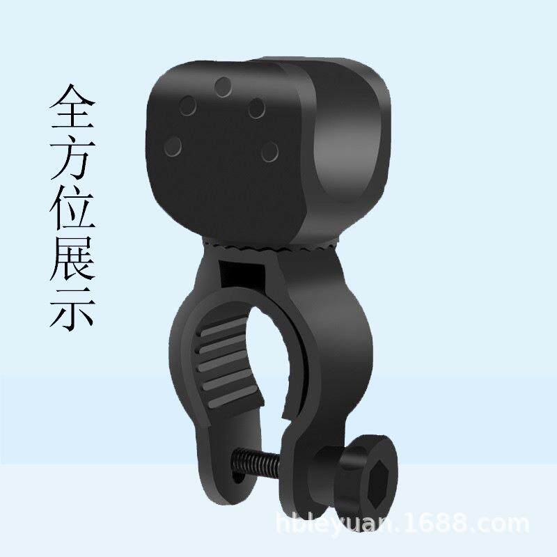 自行车灯车载架车夹手电筒夹子灯夹360度U型自由旋转车夹车固定