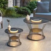 高太阳能户外端别墅庭院灯灯岩板桌灯见描述园花落地灯防水露台灯