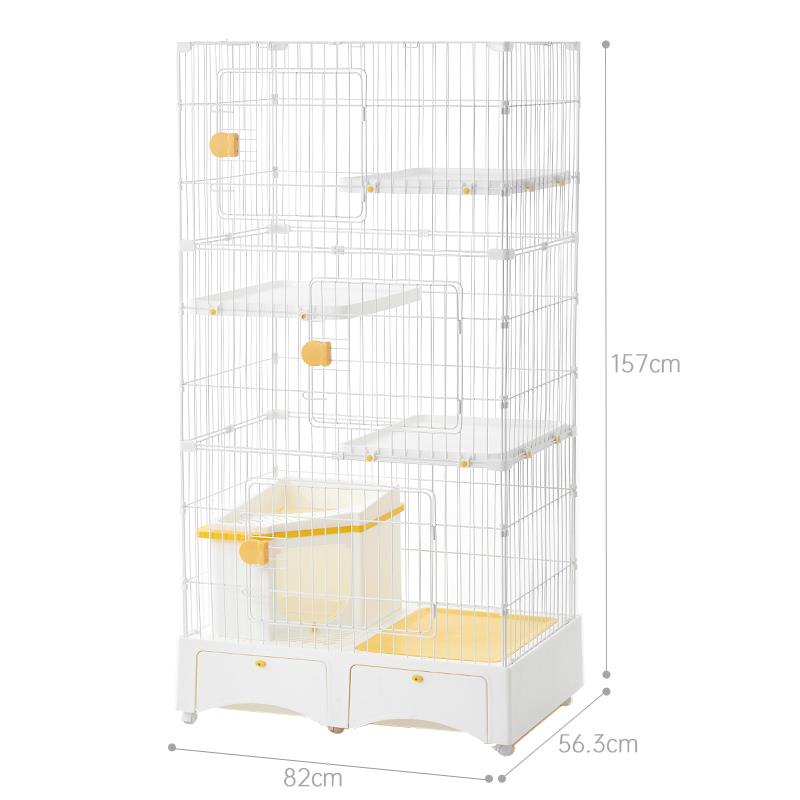 高档HA式KE子黑咔宠幼猫猫笼封闭猫砂盆一体物笼室内猫窝大空间猫