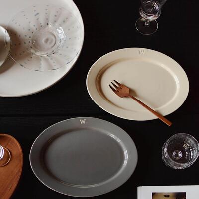 收集时光 Camus say W灰白椭圆盘Wilderness早餐盘甜品盘brunch盘