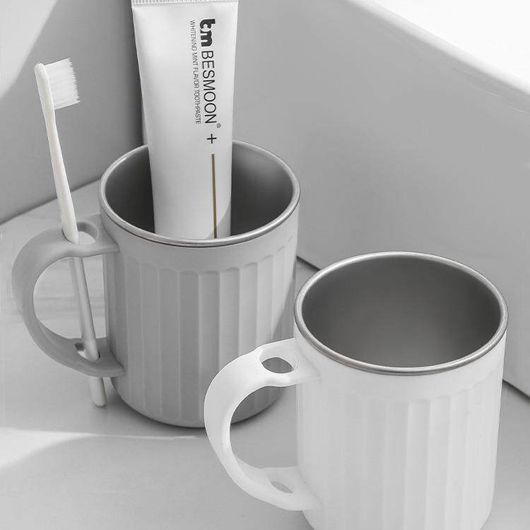 不锈钢漱口杯高颜值牙杯情侣一对洗漱杯子刷牙杯缸具家用学生宿舍