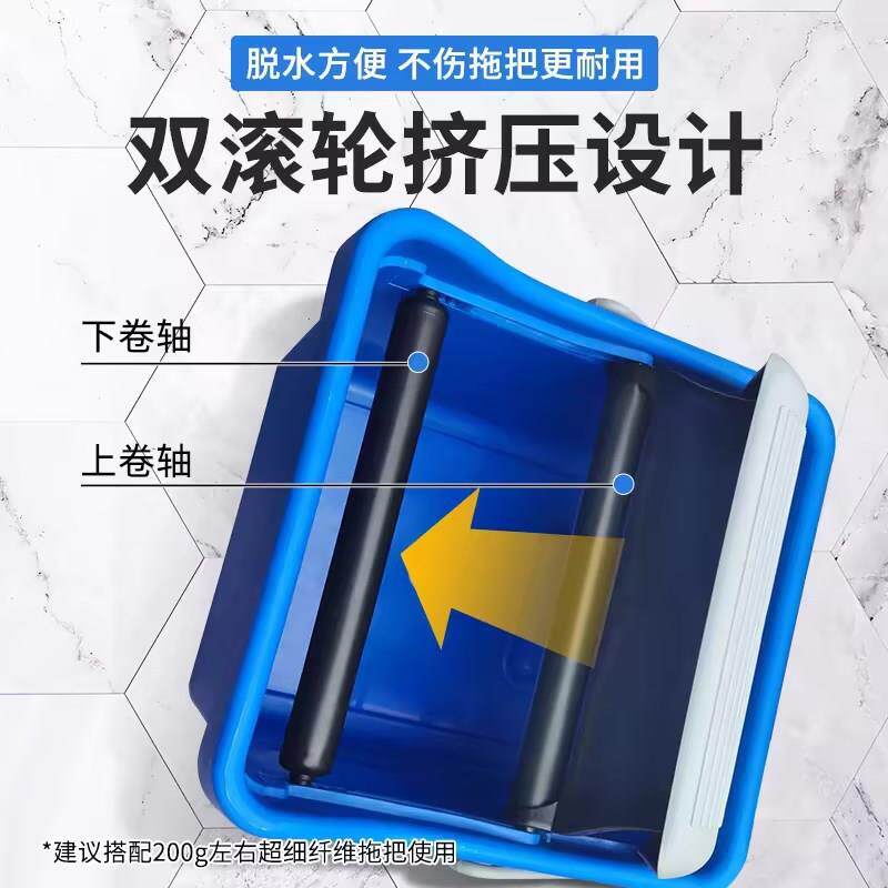 可伸缩超细纤维家用拖把免手洗挤压桶墩布懒人拖把拖地神器套装