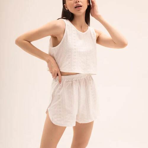Home wear, sleepwear, women's hollowed out style round