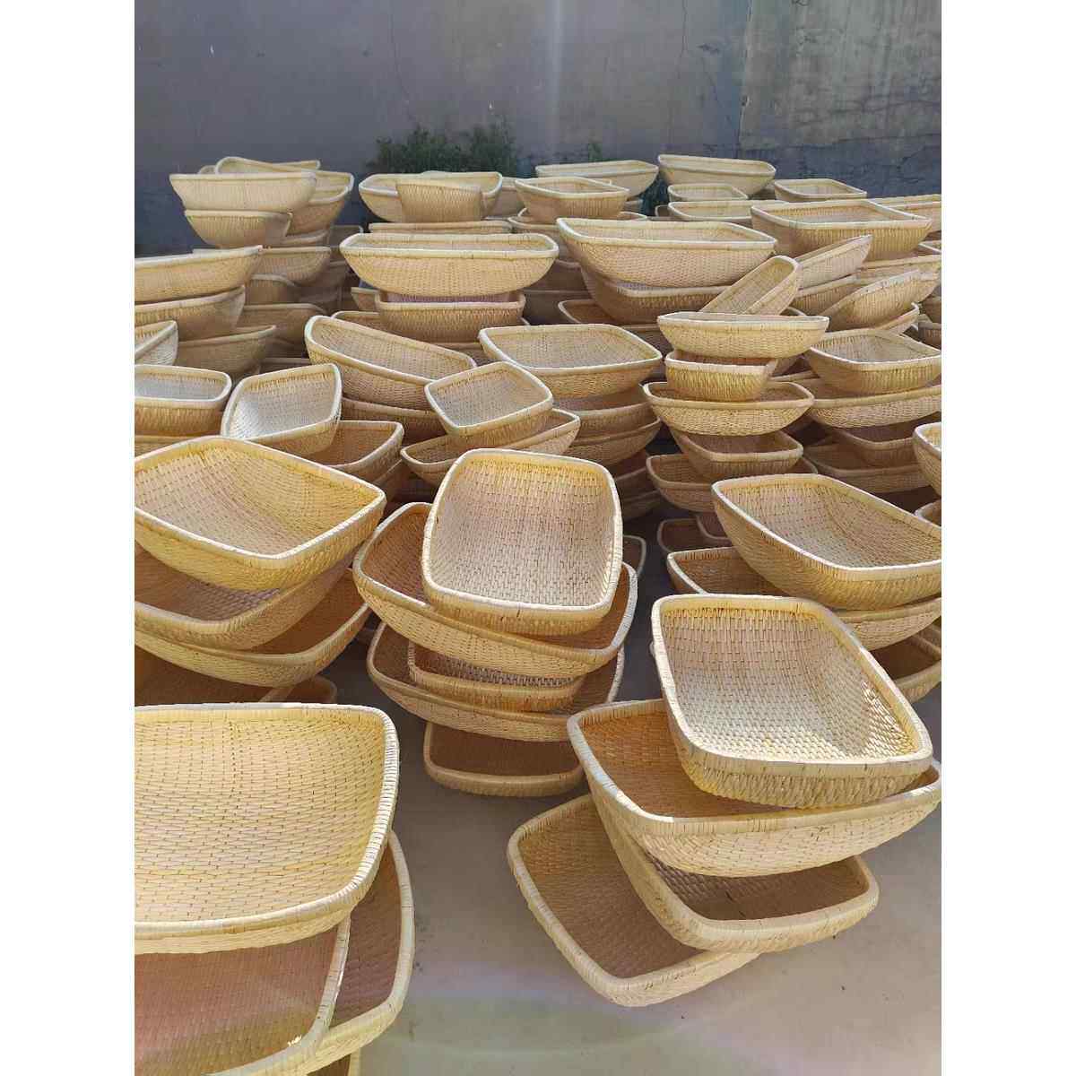 编笸藤编收纳筐长方形馒柳头ALXX8027筐家用大号现捞箩簸箕柳箩条