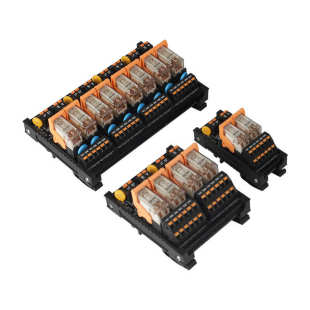 荣越拼接式24V继电器模组螺钉直插接线一开一闭16/12/8A