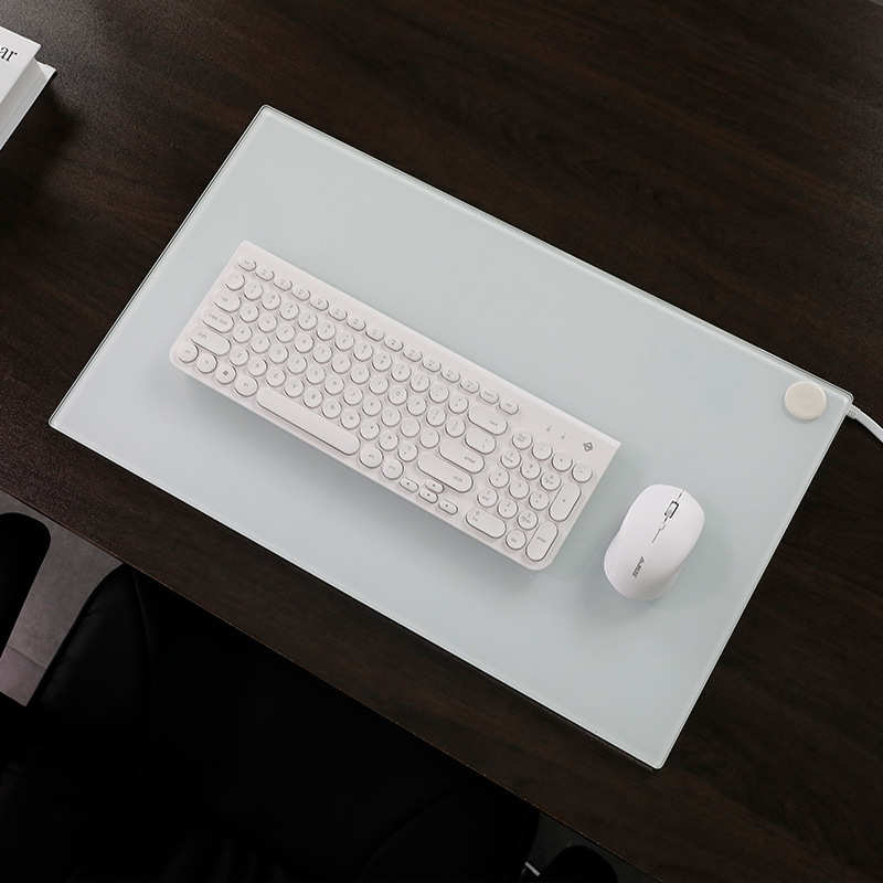 云叶QI700电热玻璃办公台板暖桌垫 加热垫 支持手机无线充电