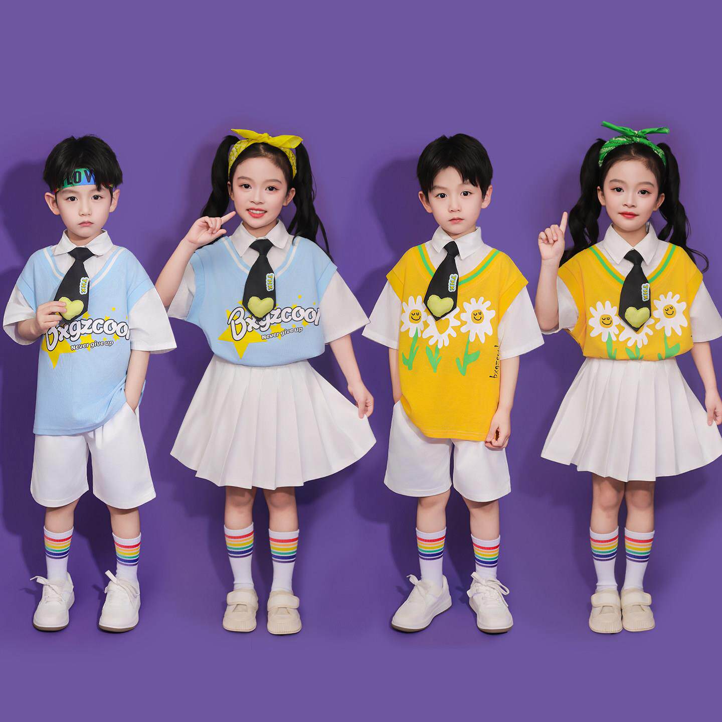 六一儿童演出服小学生开幕运动会花朵幼儿园班服啦啦队合唱表演服
