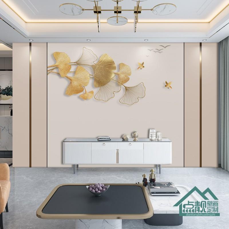 2025新款电视背景墙壁布客厅8d立体凹凸壁画定制影视墙壁纸3d墙布