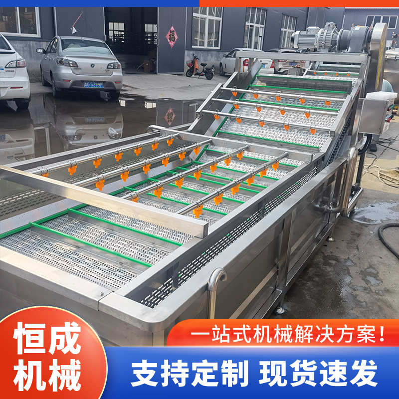 高压喷淋式果蔬气泡清洗机 农作物海带清洗设备 红枣圣女果洗果机