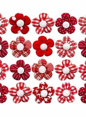 20PCS Flower Hairties Set Hair Bands Kittens Hair Elastic