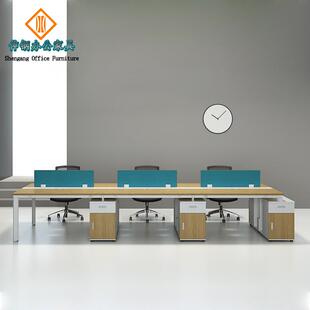 职员公桌板式屏风卡位时尚四人位组合电脑桌东莞公家具
