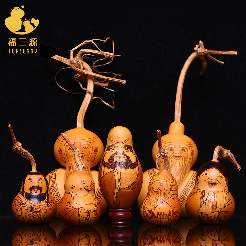 天然葫芦摆件文玩烫画来图定制烙画手工艺品摆件客厅家居装饰品