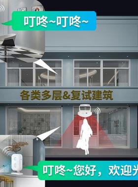 销直门口欢迎SF20R光临感应器店铺进铃门示语音提门分体迎宾器