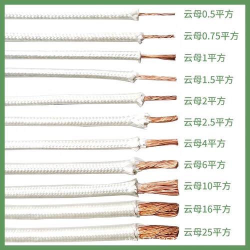 云母编织线 耐火高温GN500多芯裸铜高温线玻璃编织电磁加热电缆线