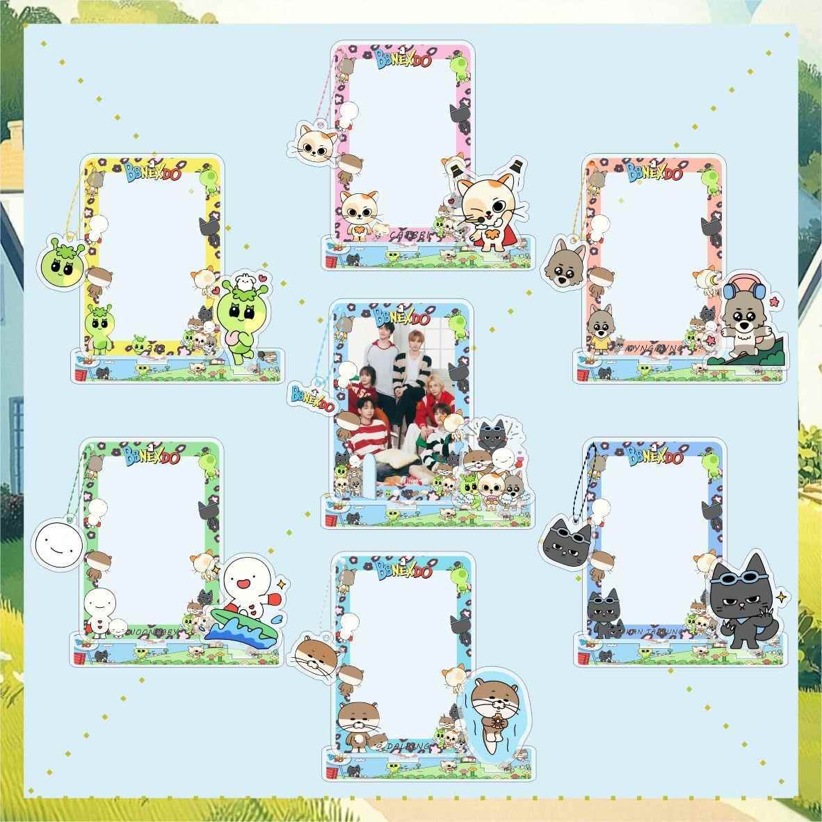 门童BBNEXDO卡通插卡相框立牌爱豆小卡收纳挂件饰品明星周边