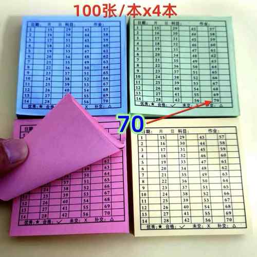 交作业登记便利贴情况统计作业完成记录贴登记表作业打卡反馈贴纸