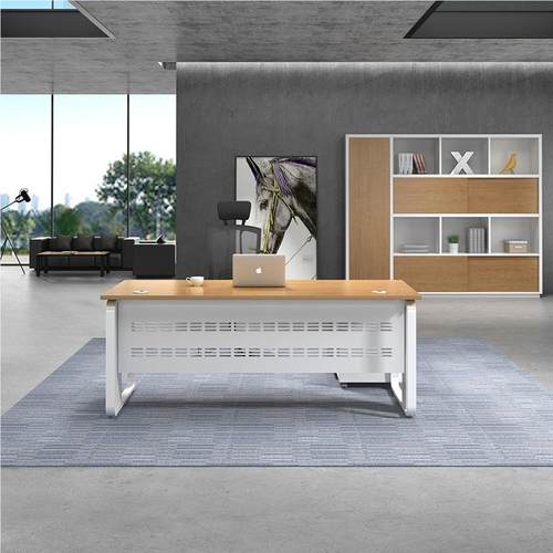 简约现代经理桌桌主管板0023办公室大班台办公老桌总单人桌裁椅组