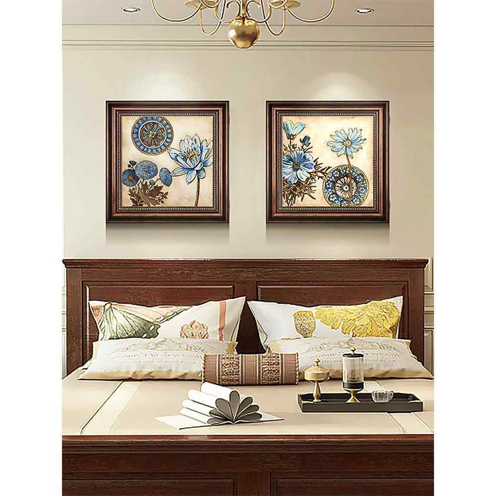 美式装饰画卧室床头挂画法式复古玄关餐厅背景墙壁画花卉2025新款,家居饰品,现代装饰画,淘宝优惠券,粉丝福利购,淘宝优惠卷