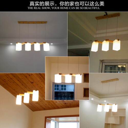 简约个性创意乡村餐厅吧台书房三头实木餐吊灯D5036