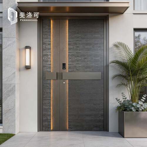 入户门玻璃门断桥铸铝子母门别墅大门双开门家用对开门防盗门定制