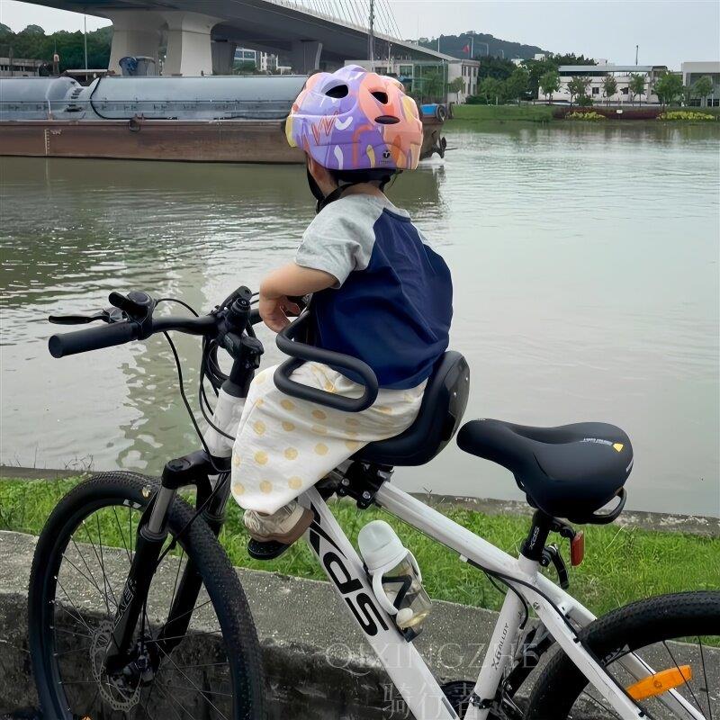 登山车儿童座椅前置折叠单车宝宝安全小孩坐椅脚踏变速车凳
