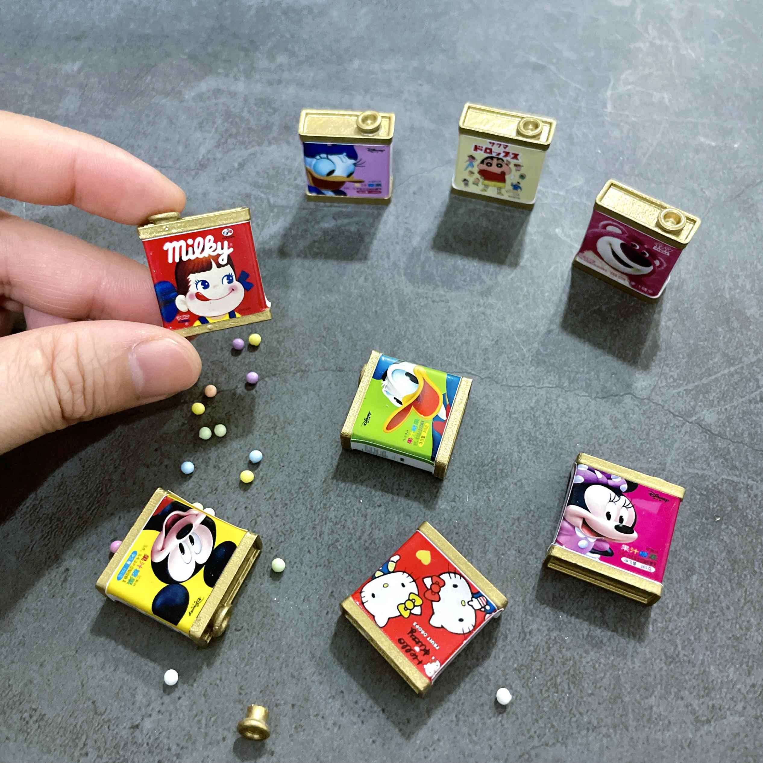 不能吃手作微缩迷你盒装水果糖模型玩具摆设娃屋摆设仿真拍摄道具